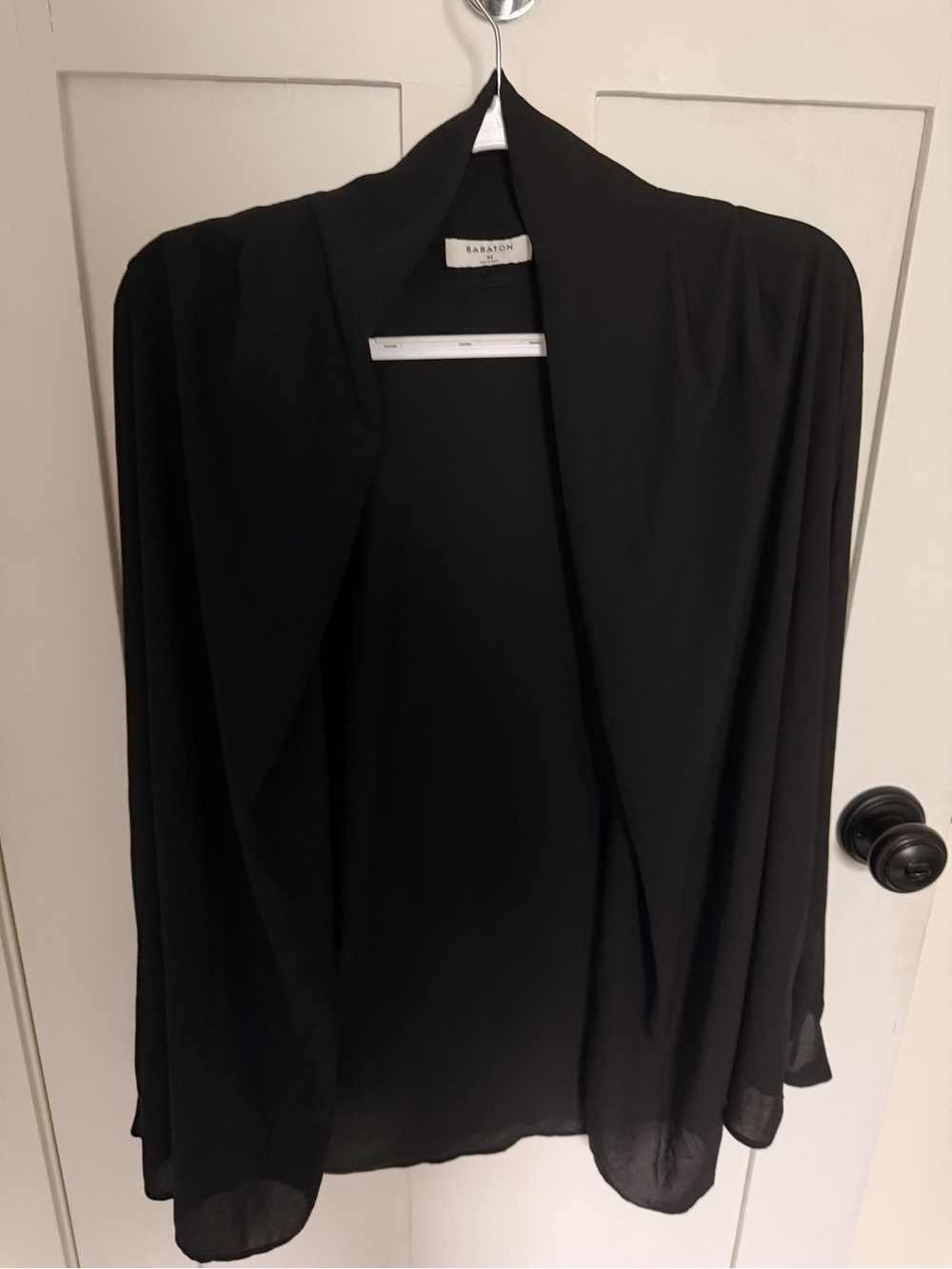 Babaton Black Open-Front Women’s Cardigan